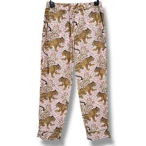 Printfresh Bagheera Floral Tiger Print Pajama Lounge Pants Womens Sz XXS Organic